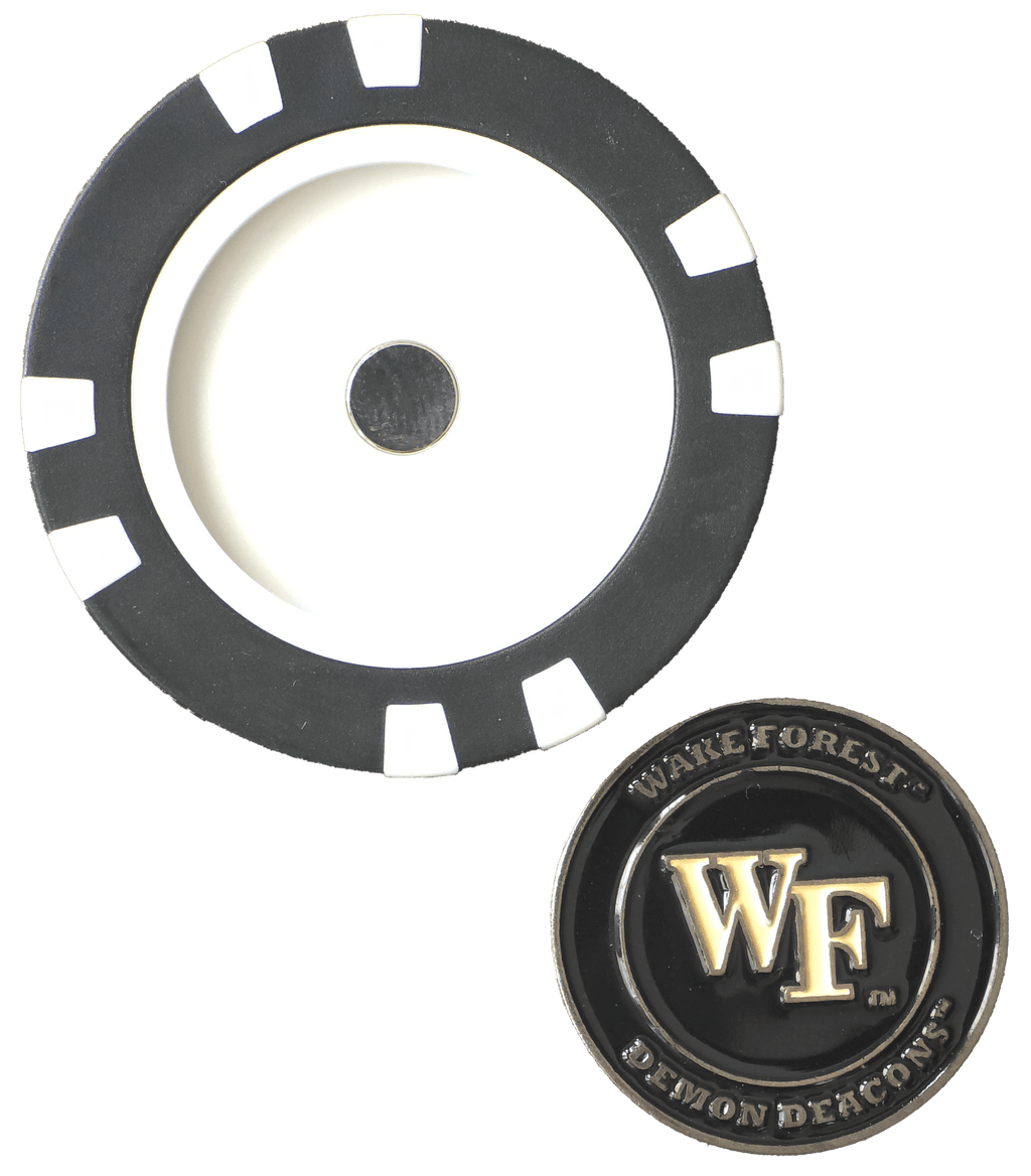 Officially Licensed Wake Forest Demon Deacons Poker Chip Ball Marker - Black Girl Golf