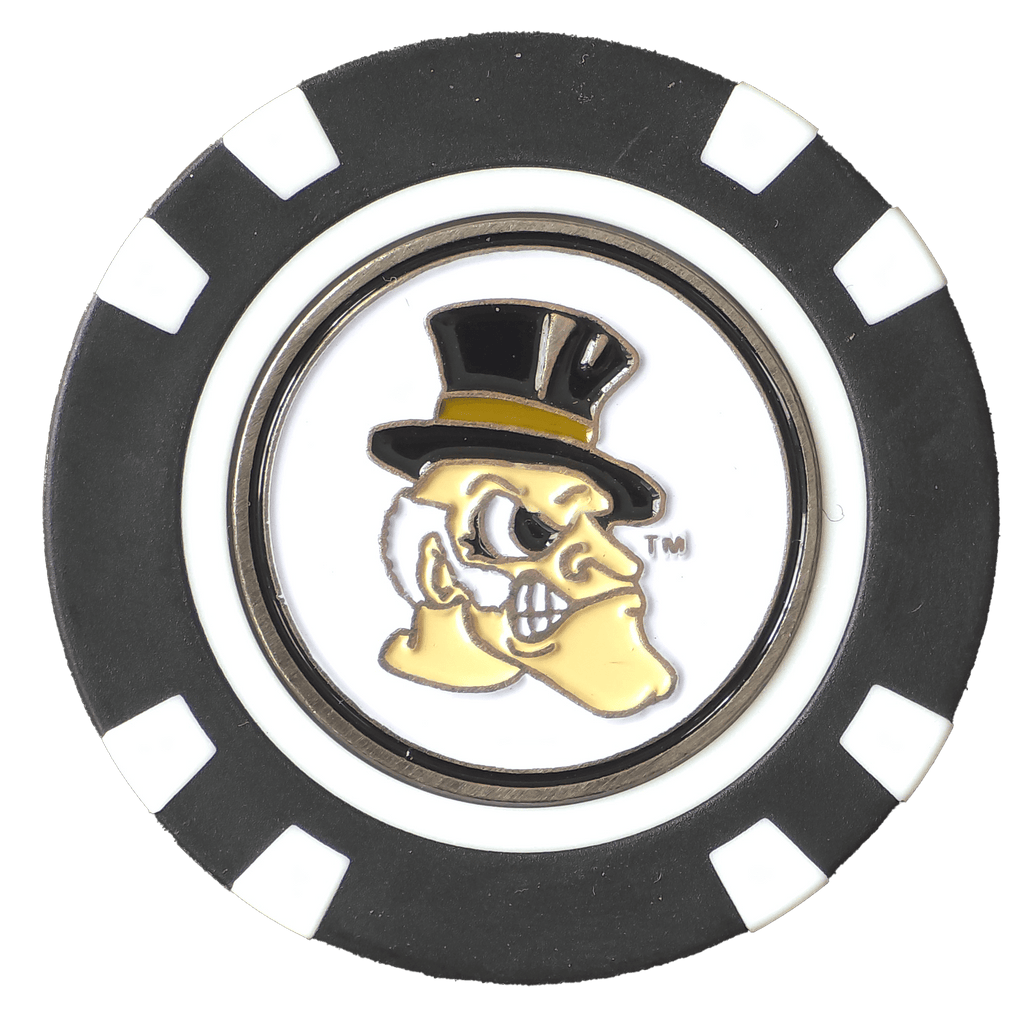 Officially Licensed Wake Forest Demon Deacons Poker Chip Ball Marker - Black Girl Golf
