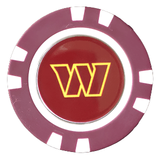 Officially Licensed Washington Commanders Poker Chip Ball Marker - Black Girl Golf