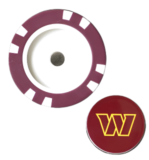 Officially Licensed Washington Commanders Poker Chip Ball Marker - Black Girl Golf