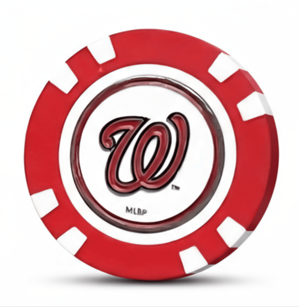 Officially Licensed Washington Nationals Poker Chip Ball Marker - Black Girl Golf