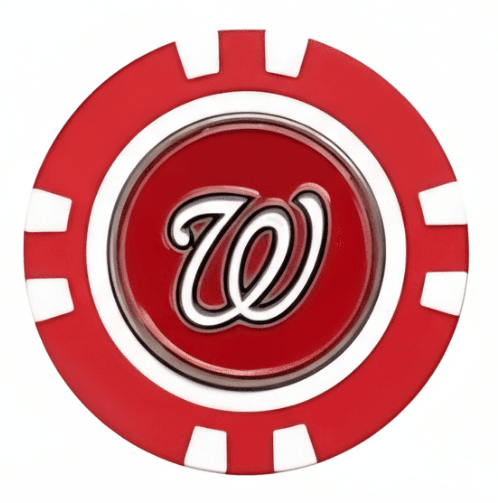 Officially Licensed Washington Nationals Poker Chip Ball Marker - Black Girl Golf