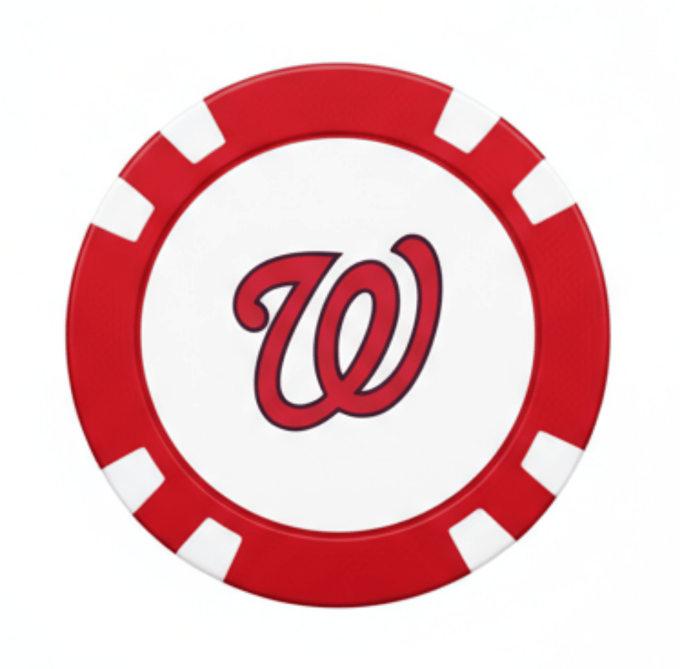 Officially Licensed Washington Nationals Poker Chip Ball Marker - Black Girl Golf