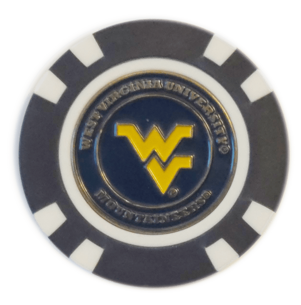 Officially Licensed West Virginia Mountaineers Poker Chip Ball Marker - Black Girl Golf