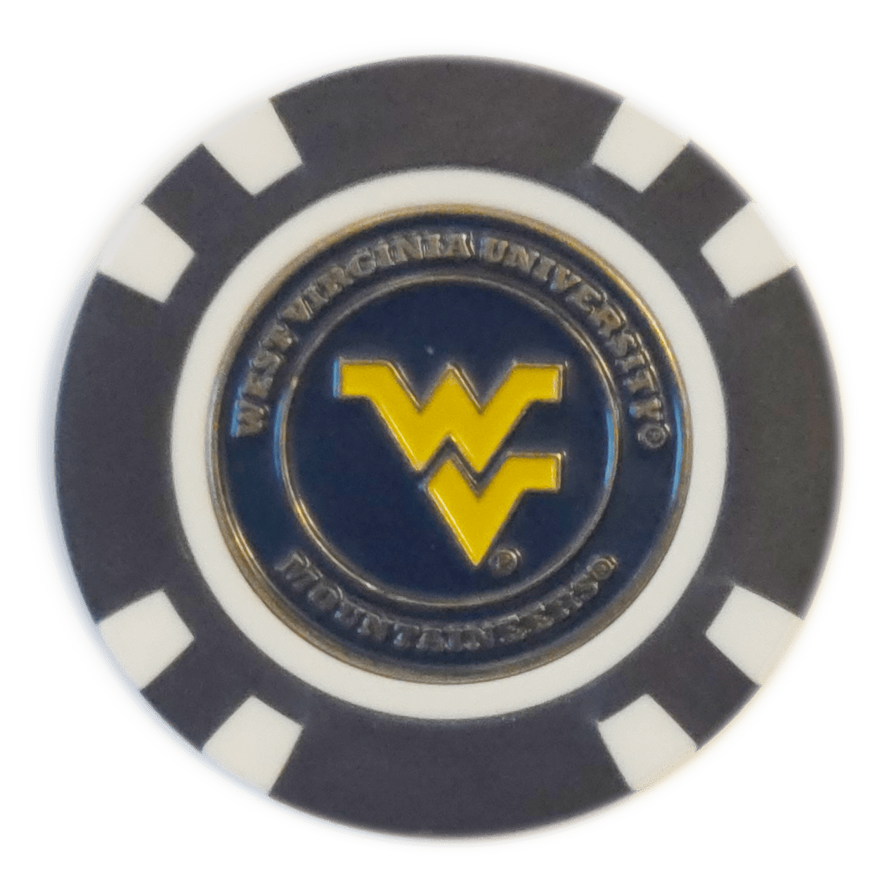 Officially Licensed West Virginia Mountaineers Poker Chip Ball Marker - Black Girl Golf