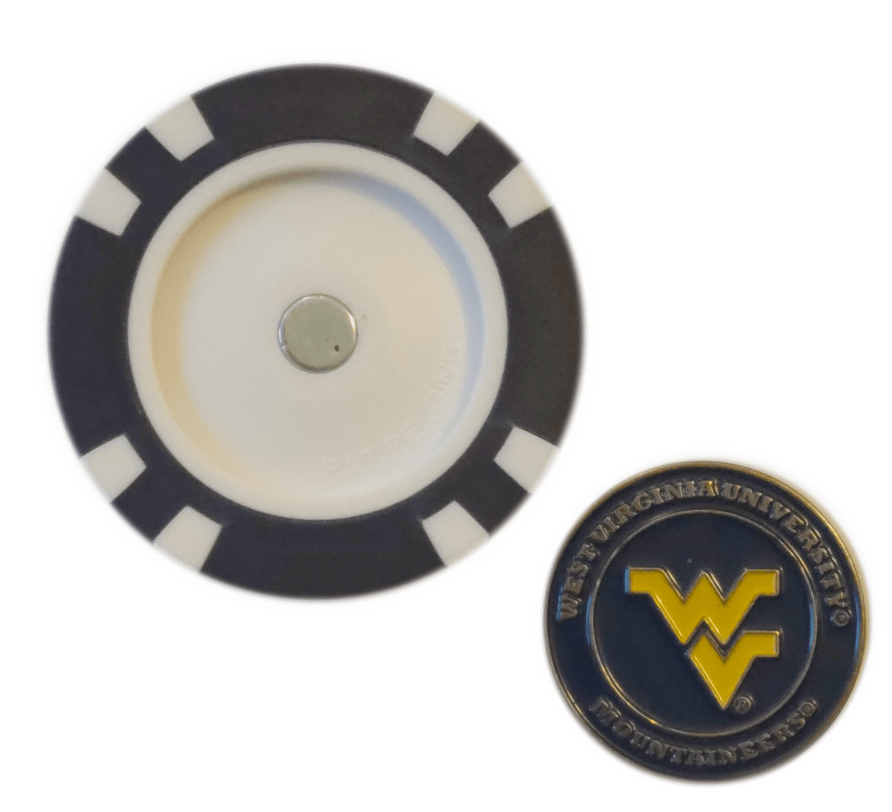 Officially Licensed West Virginia Mountaineers Poker Chip Ball Marker - Black Girl Golf