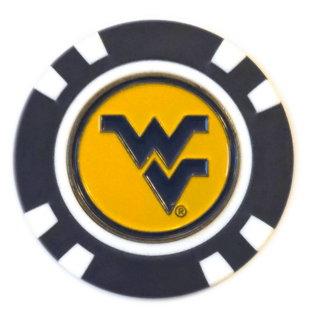 Officially Licensed West Virginia Mountaineers Poker Chip Ball Marker - Black Girl Golf