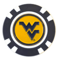 Officially Licensed West Virginia Mountaineers Poker Chip Ball Marker - Black Girl Golf