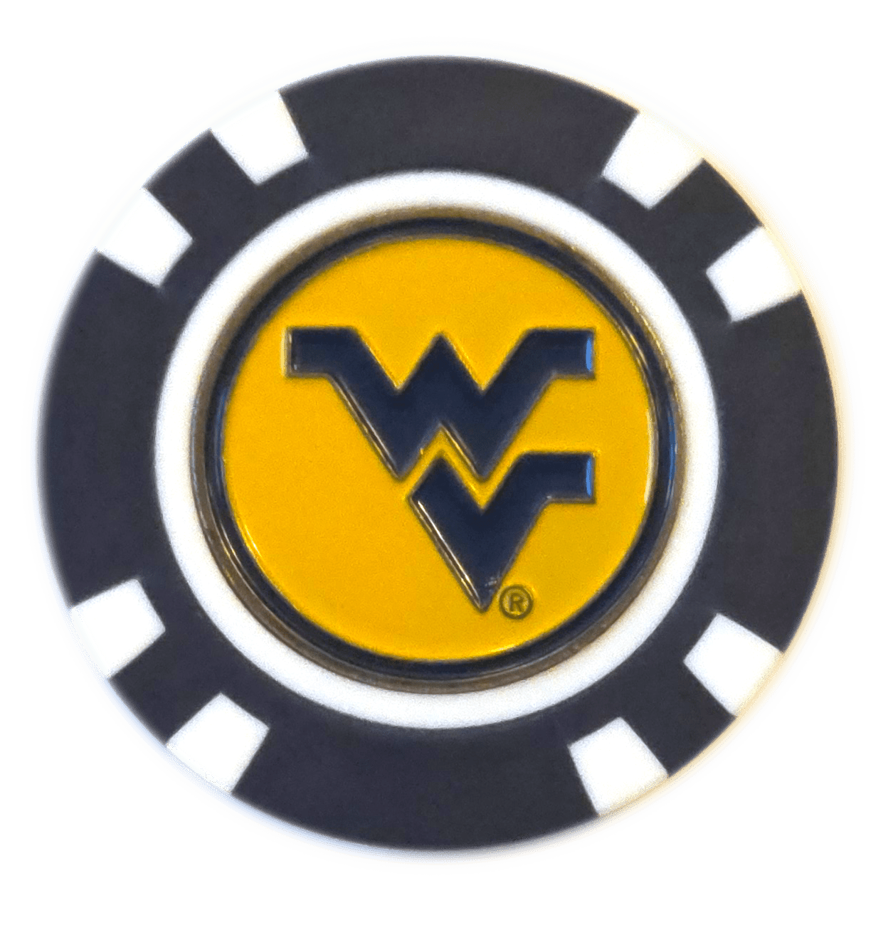Officially Licensed West Virginia Mountaineers Poker Chip Ball Marker - Black Girl Golf