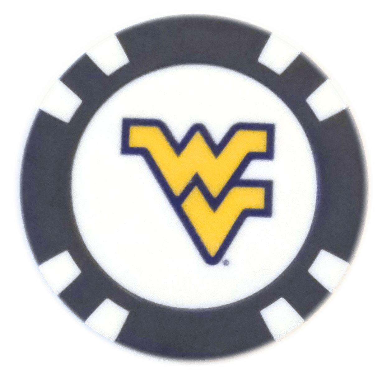 Officially Licensed West Virginia Mountaineers Poker Chip Ball Marker - Black Girl Golf