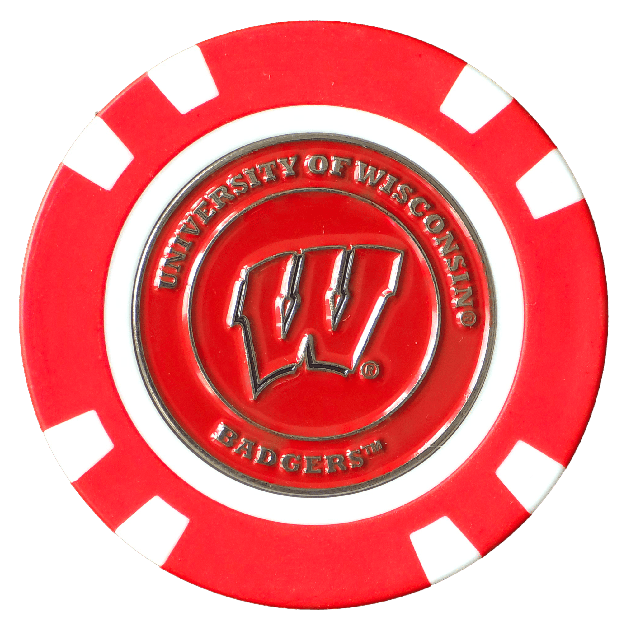 Officially Licensed Wisconsin Badgers Poker Chip Ball Marker - Black Girl Golf