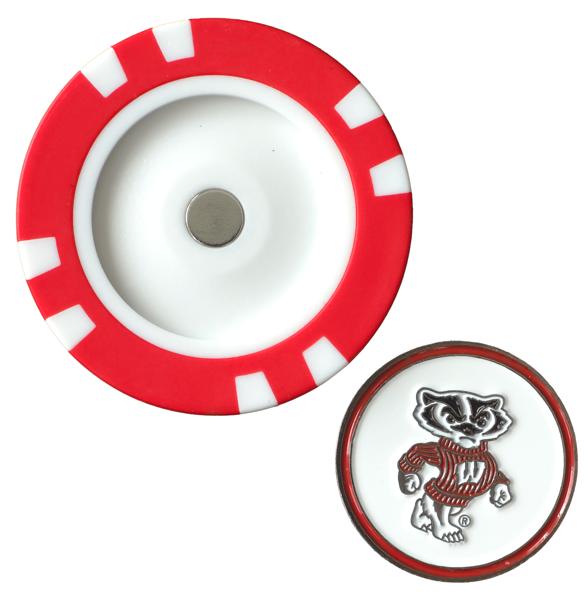 Officially Licensed Wisconsin Badgers Poker Chip Ball Marker - Black Girl Golf