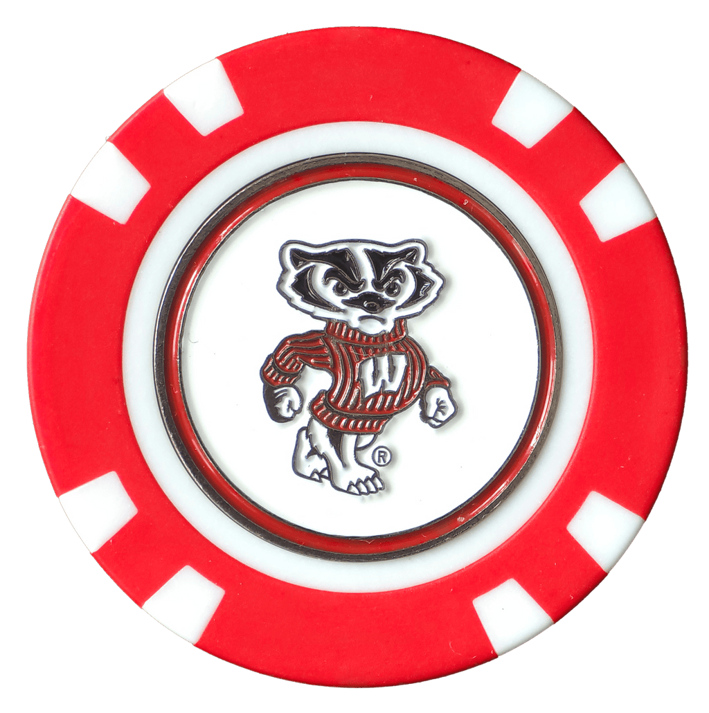 Officially Licensed Wisconsin Badgers Poker Chip Ball Marker - Black Girl Golf
