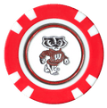 Officially Licensed Wisconsin Badgers Poker Chip Ball Marker - Black Girl Golf