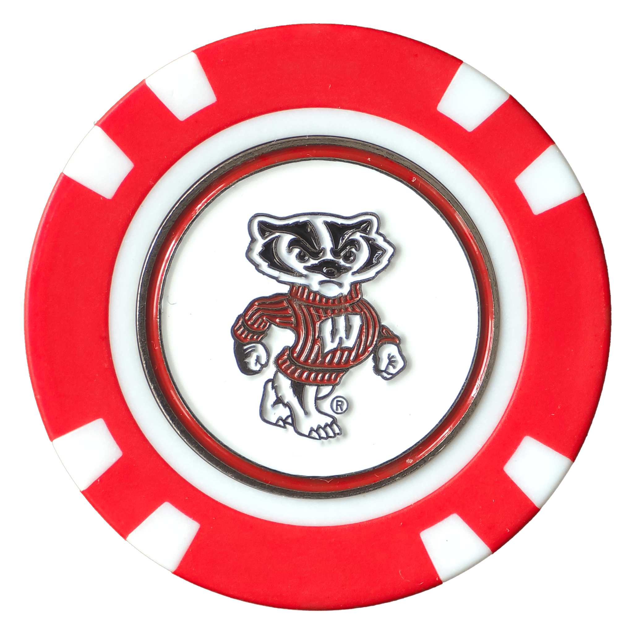 Officially Licensed Wisconsin Badgers Poker Chip Ball Marker - Black Girl Golf
