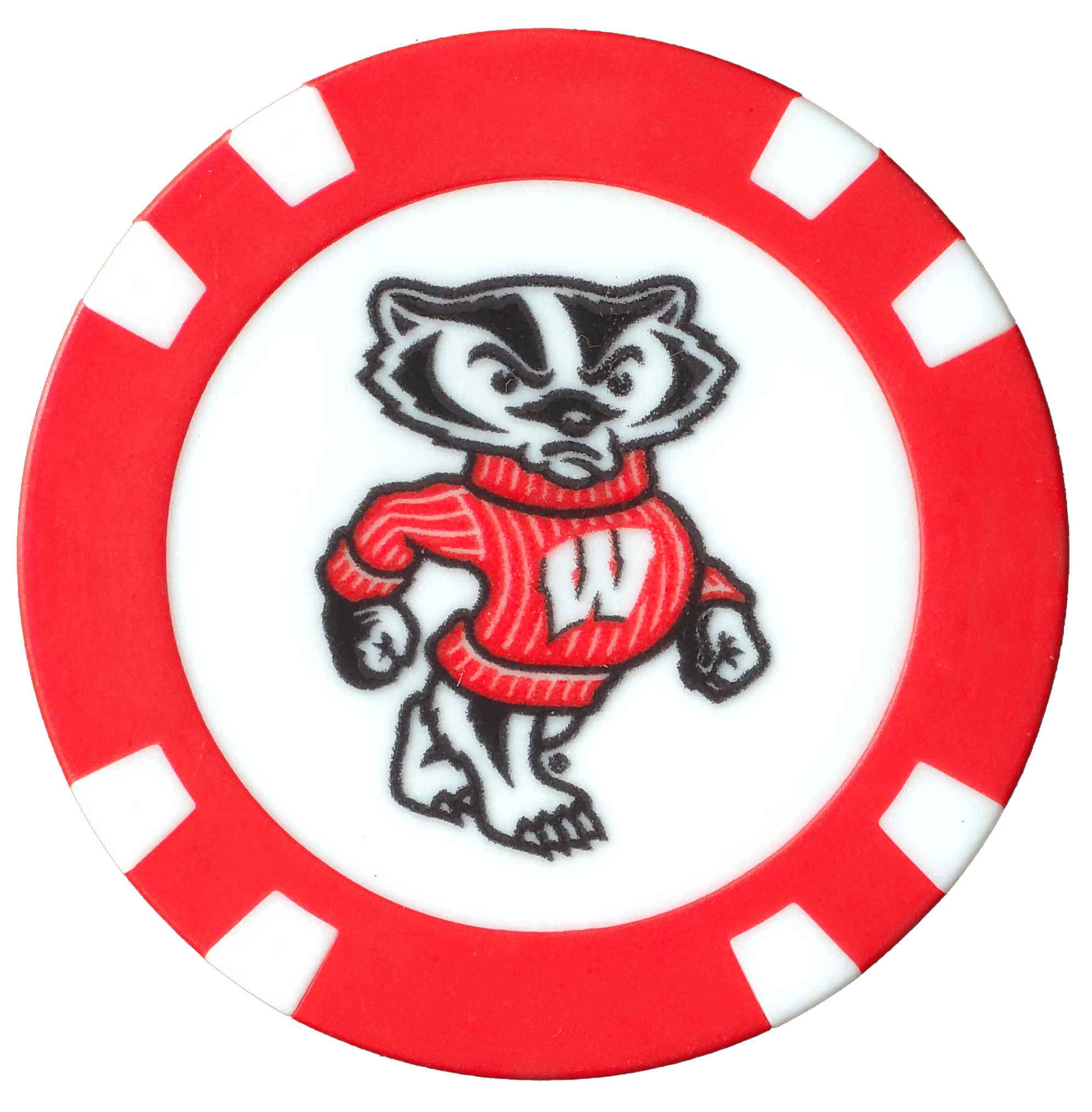 Officially Licensed Wisconsin Badgers Poker Chip Ball Marker - Black Girl Golf