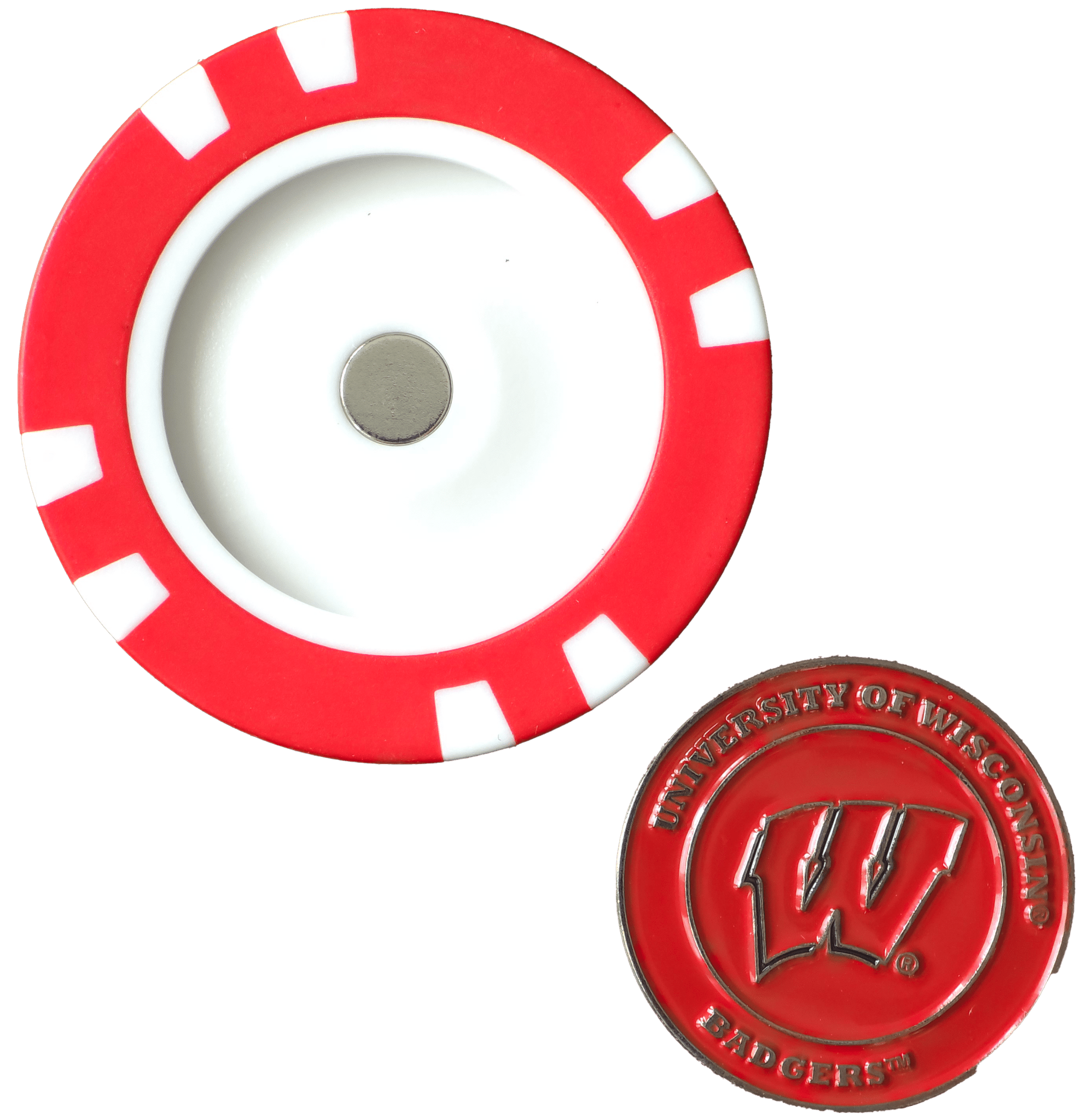 Officially Licensed Wisconsin Badgers Poker Chip Ball Marker - Black Girl Golf