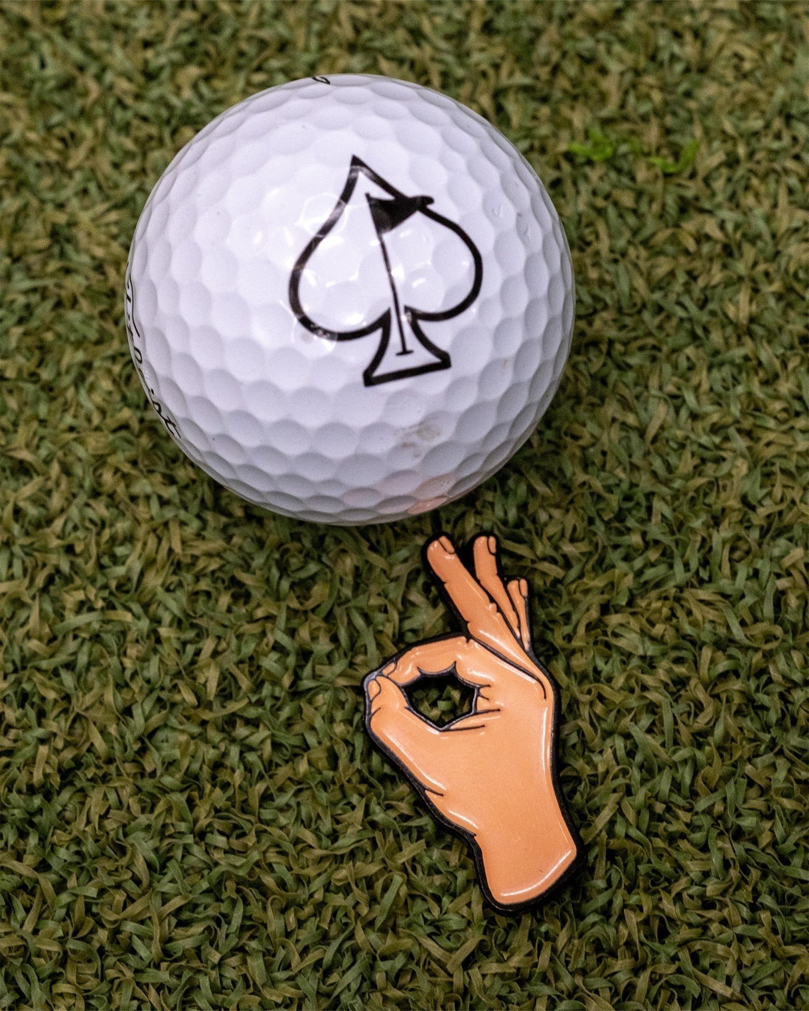 OK Hand Ball Marker - Black Girl Golf