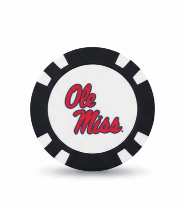 Ole Miss Rebels Officially Licensed Poker Chip Ball Marker - Black Girl Golf