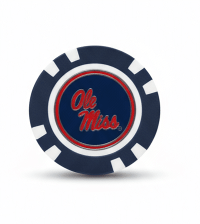 Ole Miss Rebels Officially Licensed Poker Chip Ball Marker - Black Girl Golf