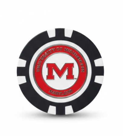 Ole Miss Rebels Officially Licensed Poker Chip Ball Marker - Black Girl Golf