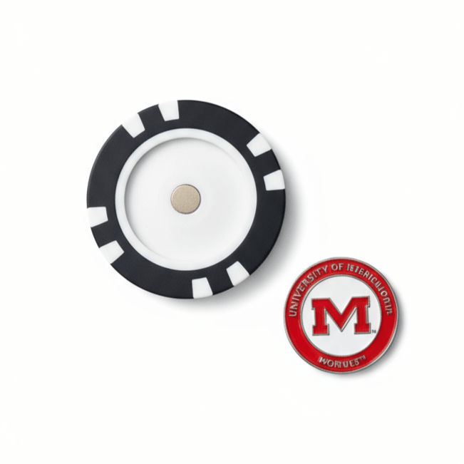 Ole Miss Rebels Officially Licensed Poker Chip Ball Marker - Black Girl Golf