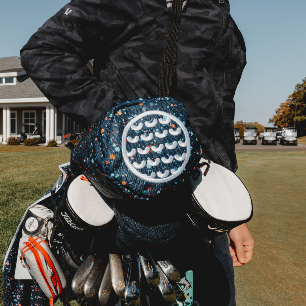 Paint Splatter Barrel Headcover - Black Girl Golf