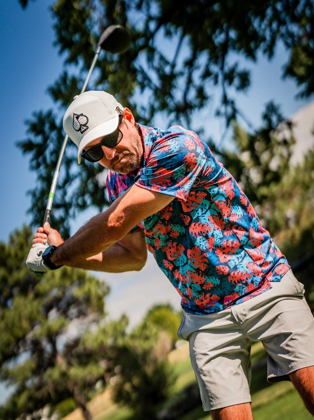 Painted Monstera Blue - Black Girl Golf