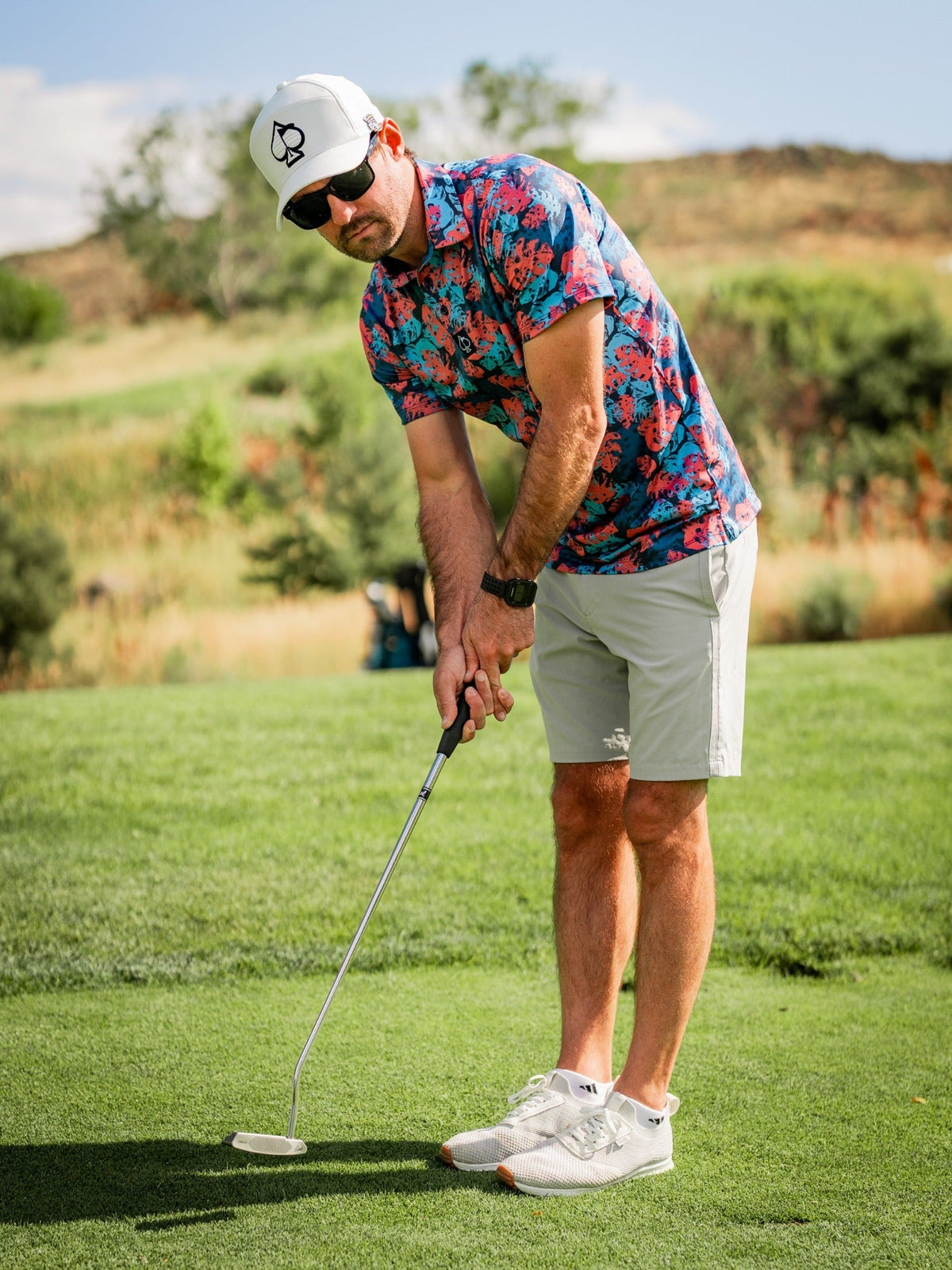 Painted Monstera Blue - Black Girl Golf
