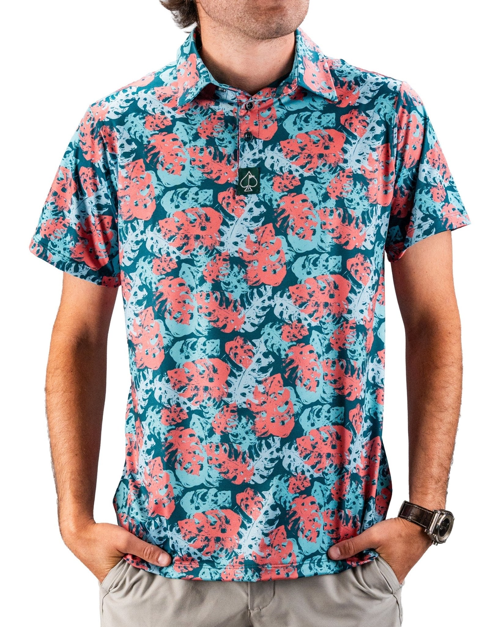 Painted Monstera Teal - Black Girl Golf