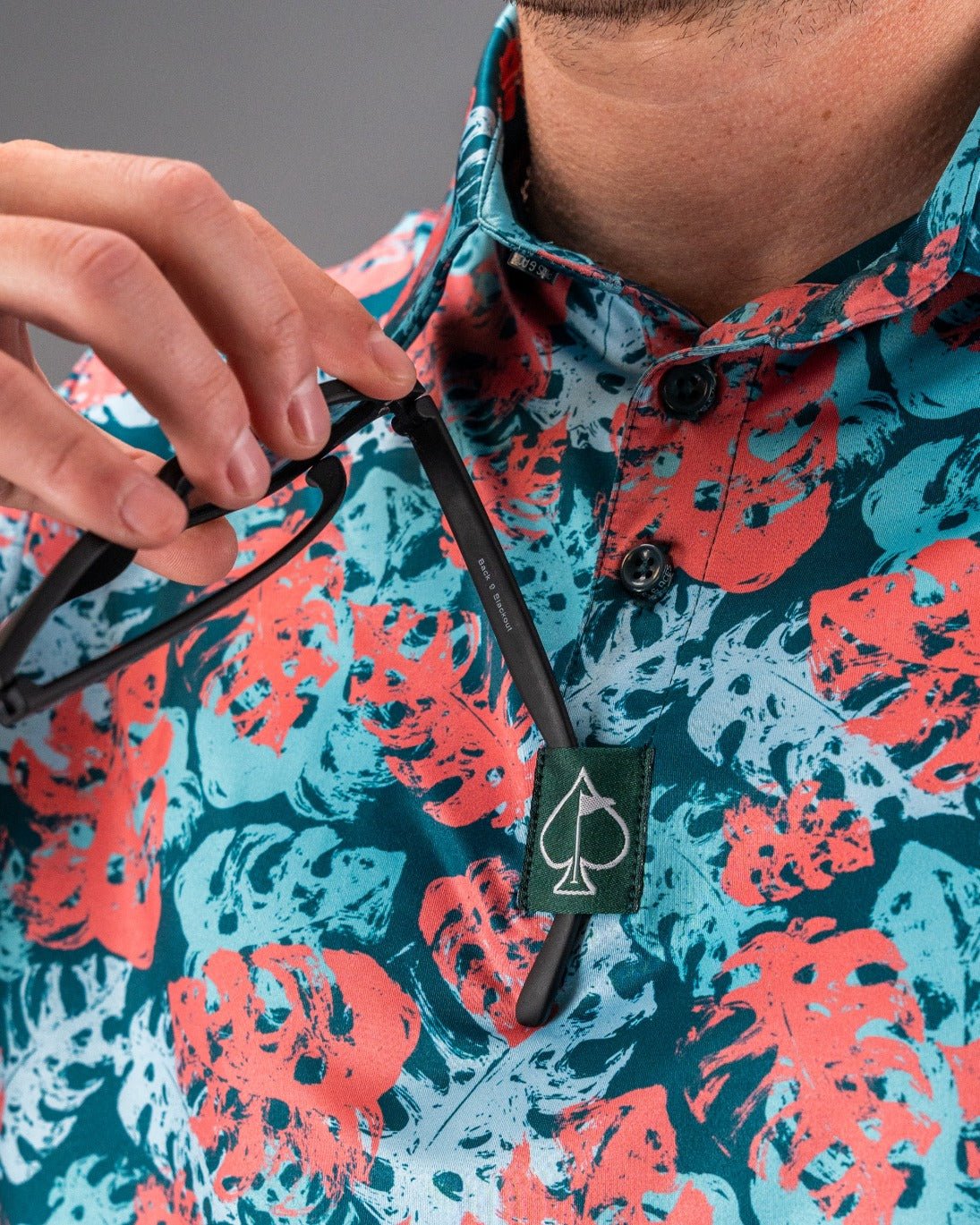 Painted Monstera Teal - Black Girl Golf