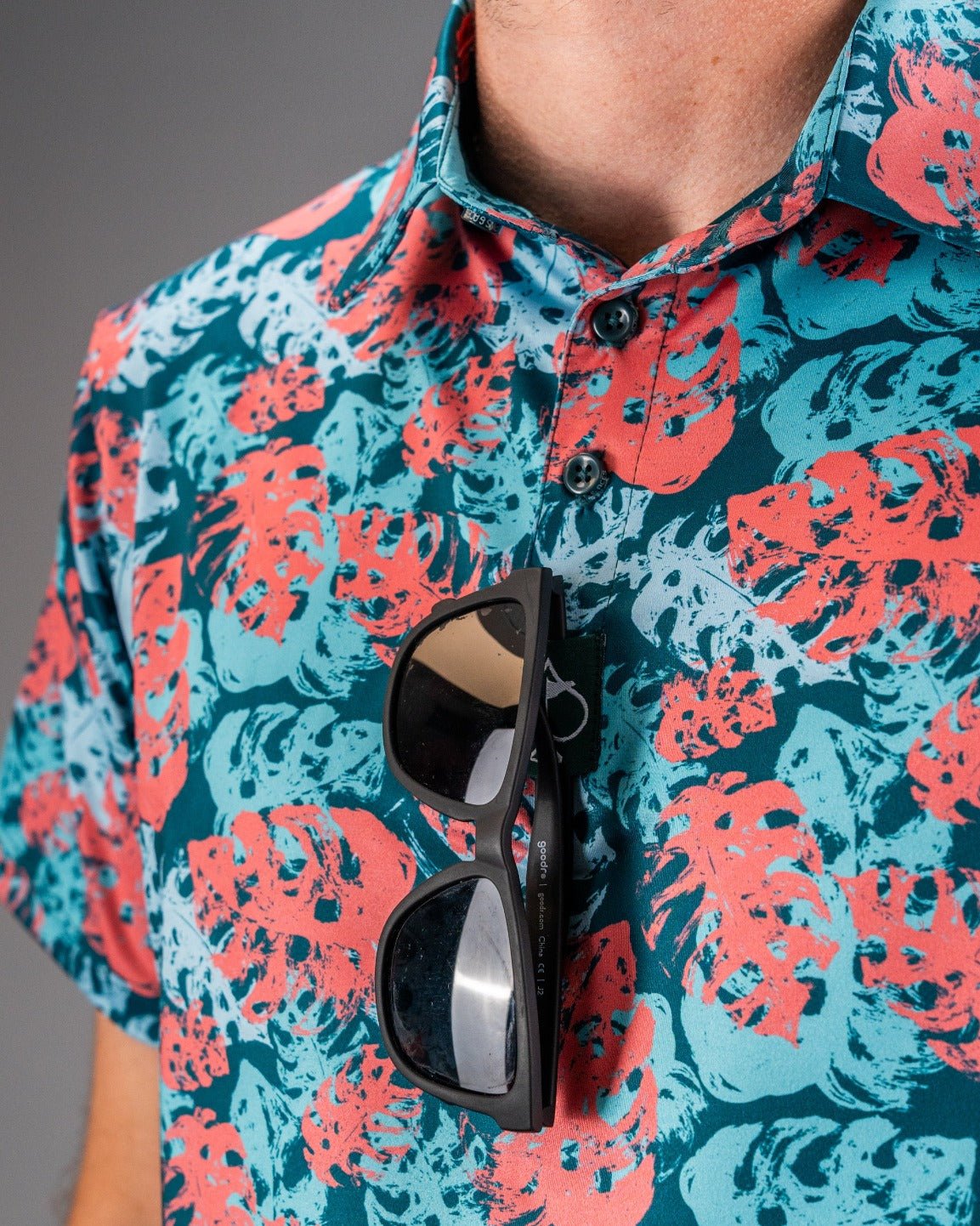 Painted Monstera Teal - Black Girl Golf