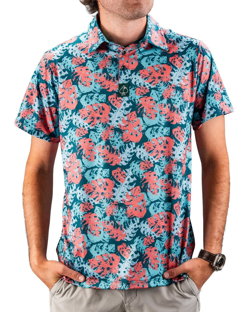 Painted Monstera Teal - Black Girl Golf