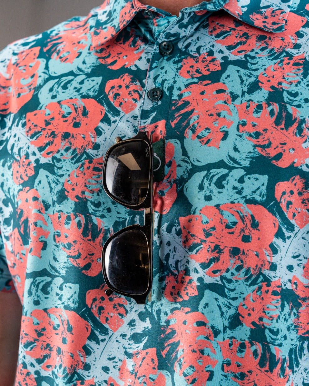 Painted Monstera Teal - Black Girl Golf