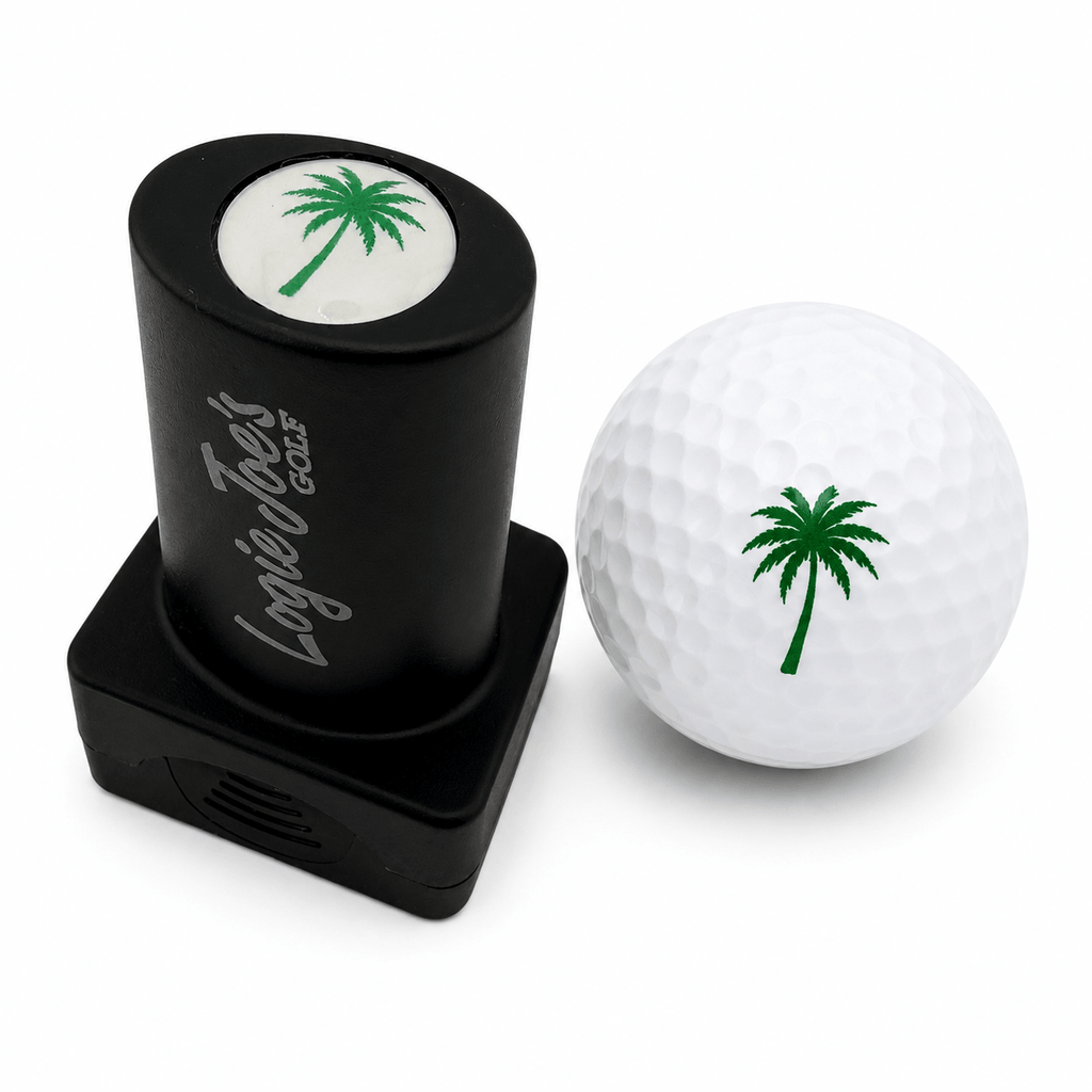 Palm Tree Golf Ball Stamp | Quick - Dry Ink Stamper | Easy Ball Identification | Fun Golf Gift - Black Girl Golf