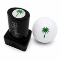 Palm Tree Golf Ball Stamp | Quick - Dry Ink Stamper | Easy Ball Identification | Fun Golf Gift - Black Girl Golf