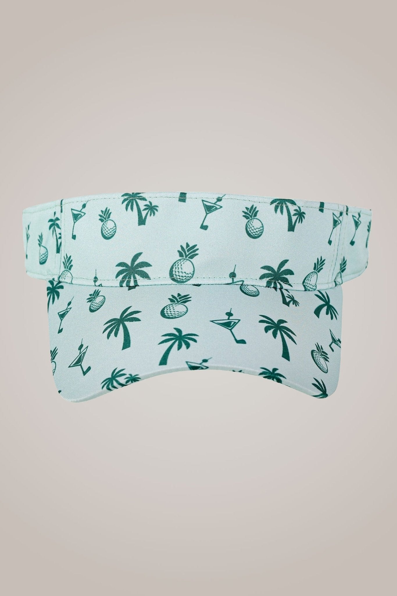 Palm Trees Sport Visor - Black Girl Golf