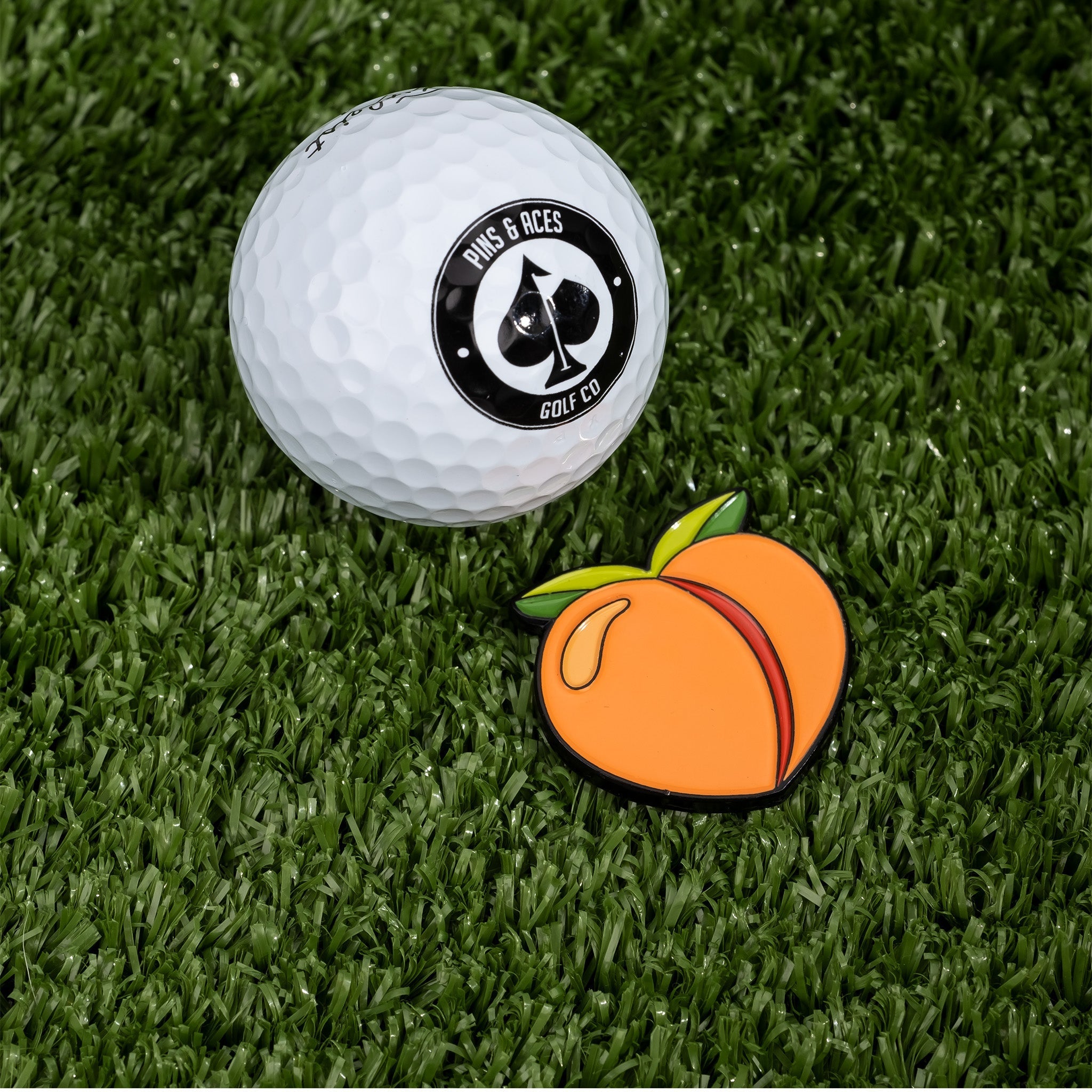 Peach Ball Marker - Black Girl Golf