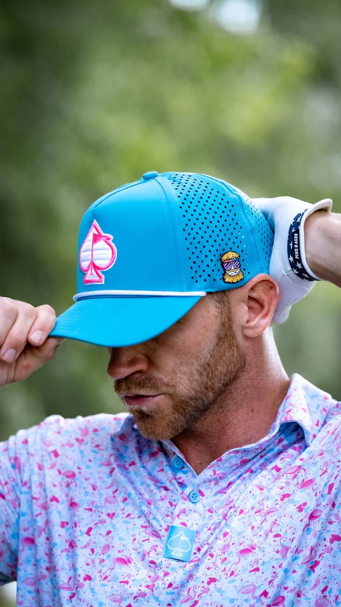 Perforated Rope Hat - Baby Blue - Black Girl Golf