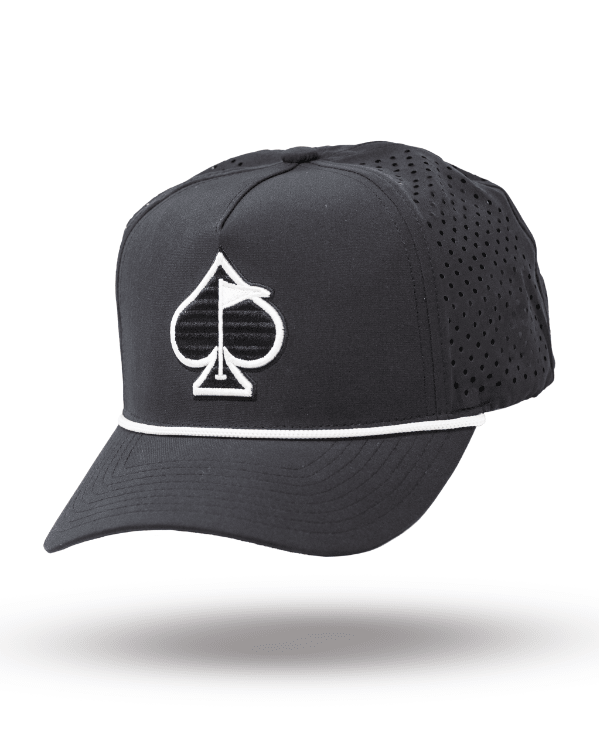 Perforated Rope Hat - Black - Black Girl Golf