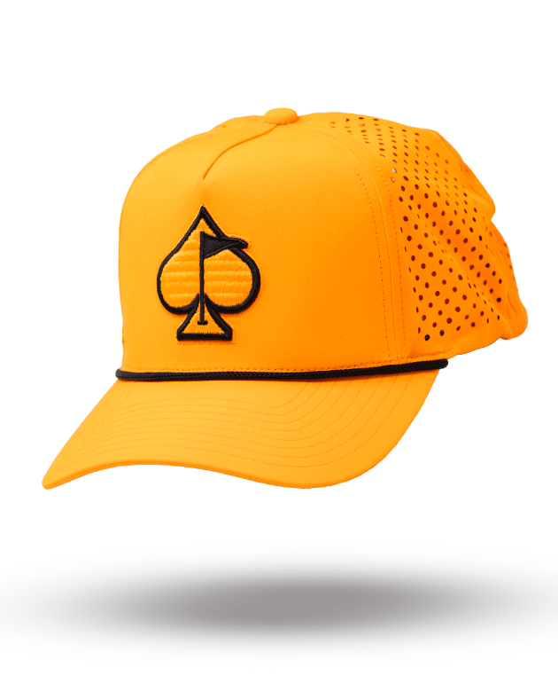 Perforated Rope Hat - Highlighter Orange - Black Girl Golf