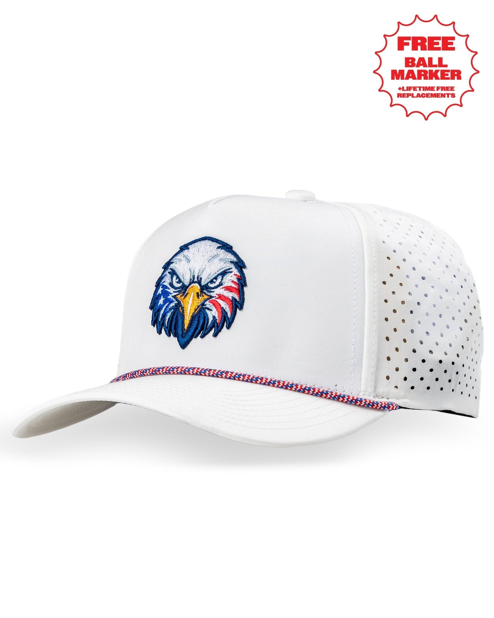 Perforated Rope Hat - Independence Eagle - Black Girl Golf