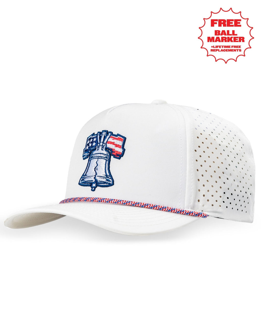 Perforated Rope Hat - Liberty Bell - Black Girl Golf