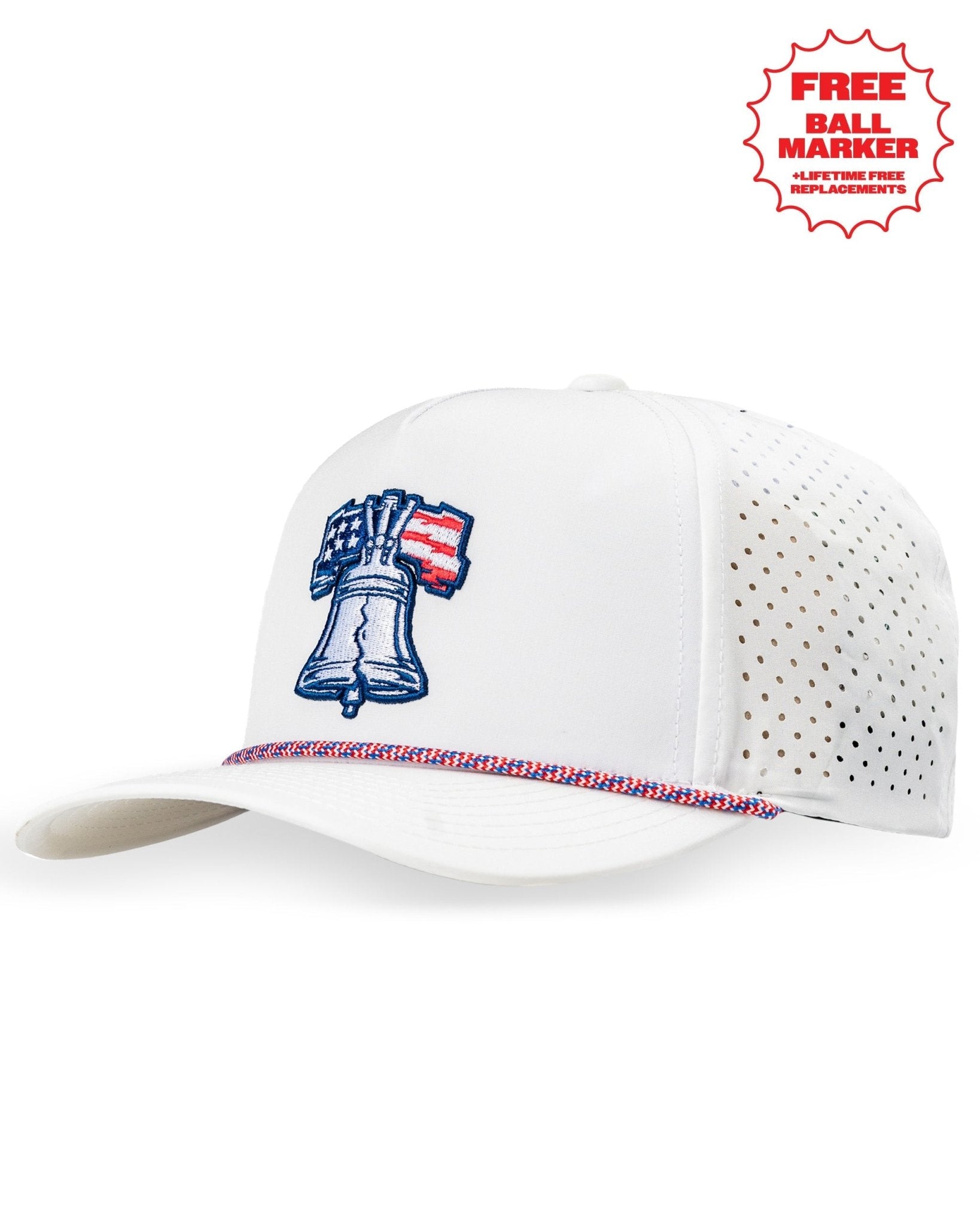 Perforated Rope Hat - Liberty Bell - Black Girl Golf