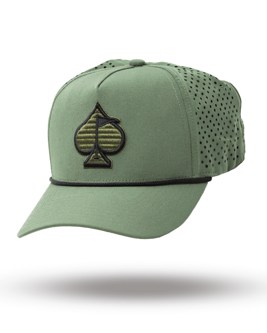 Perforated Rope Hat - Olive - Black Girl Golf