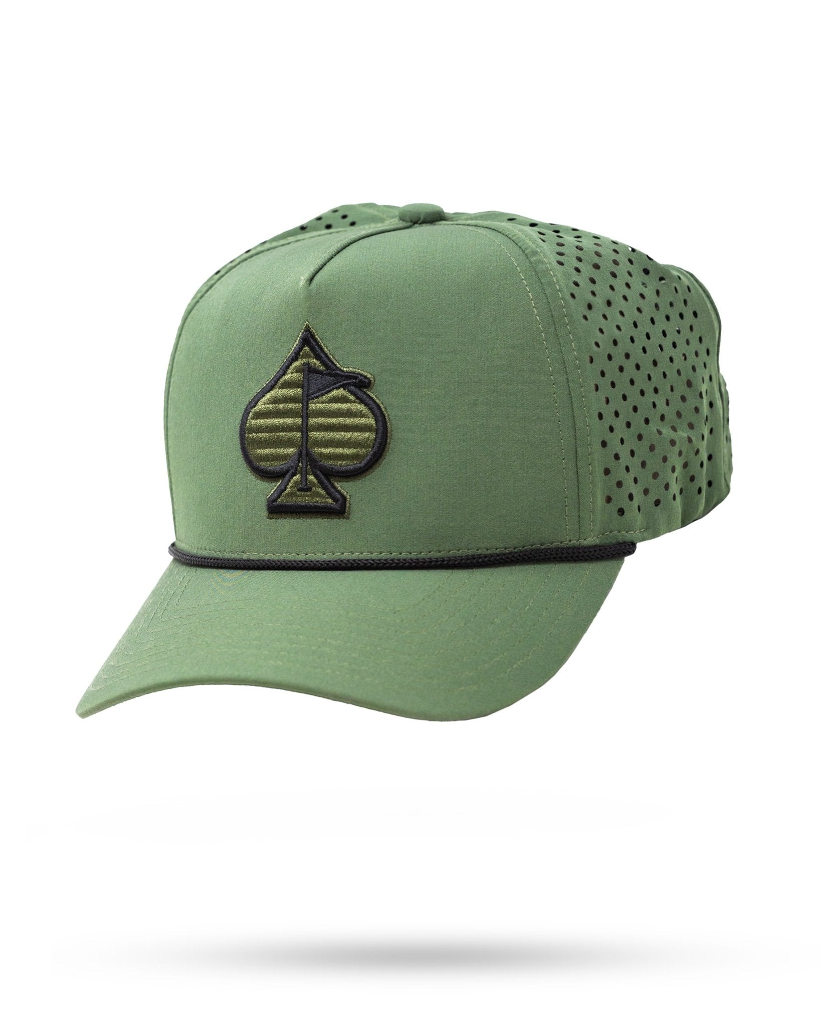 Perforated Rope Hat - Olive - Black Girl Golf