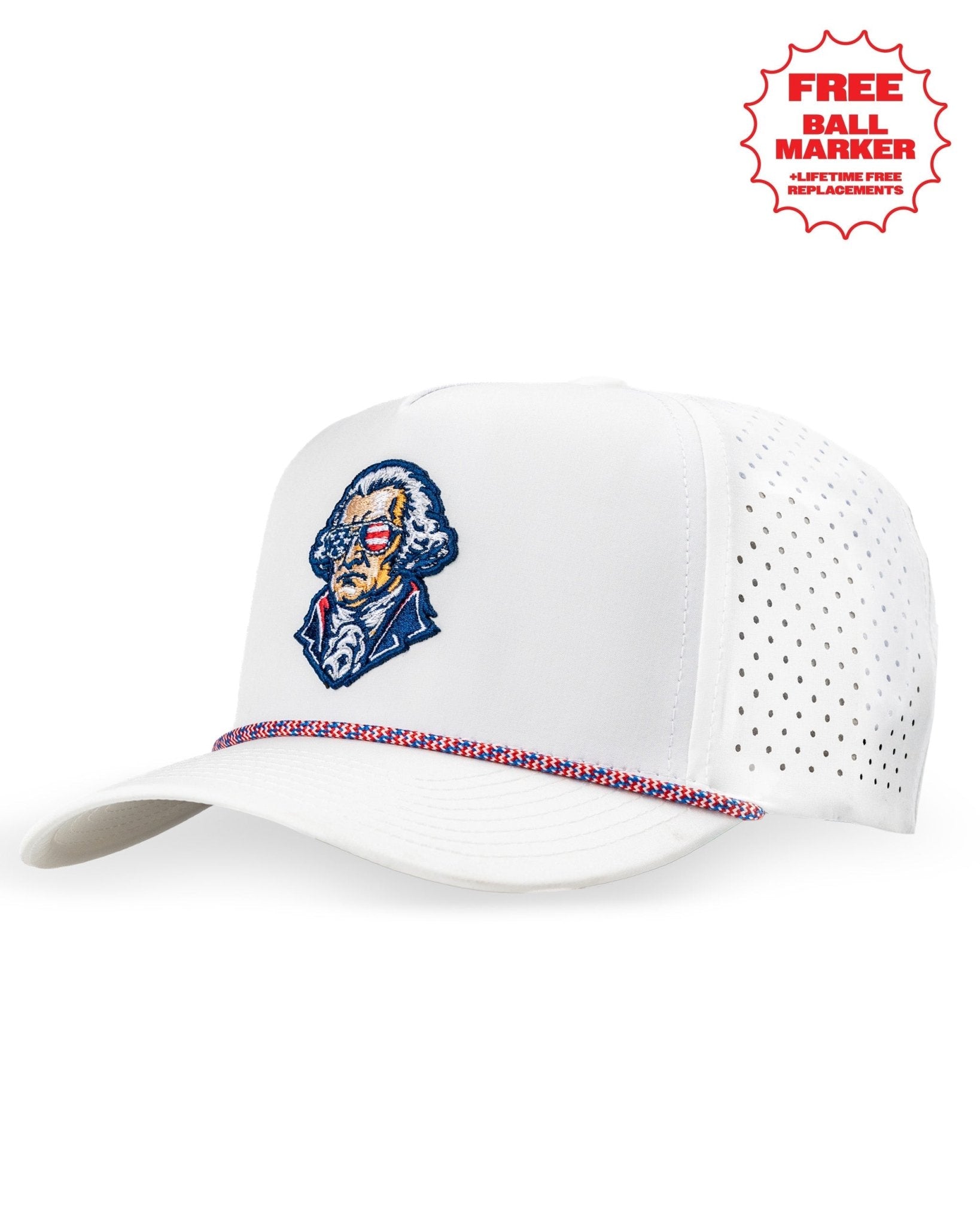 Perforated Rope Hat - Rockin Washington - Black Girl Golf