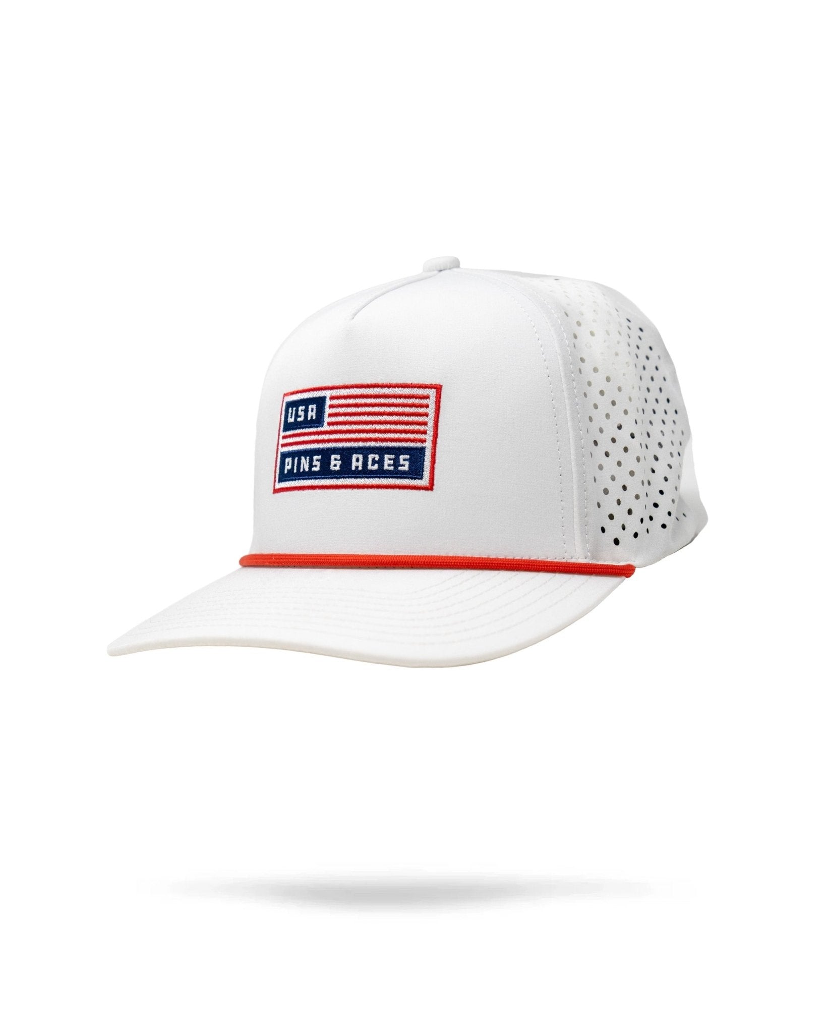 Perforated Rope Hat - USA - Black Girl Golf