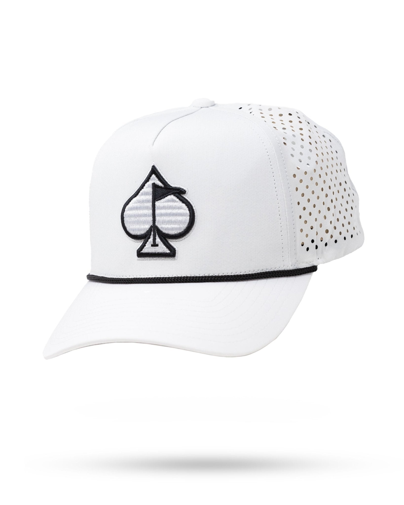 Perforated Rope Hat - White - Black Girl Golf