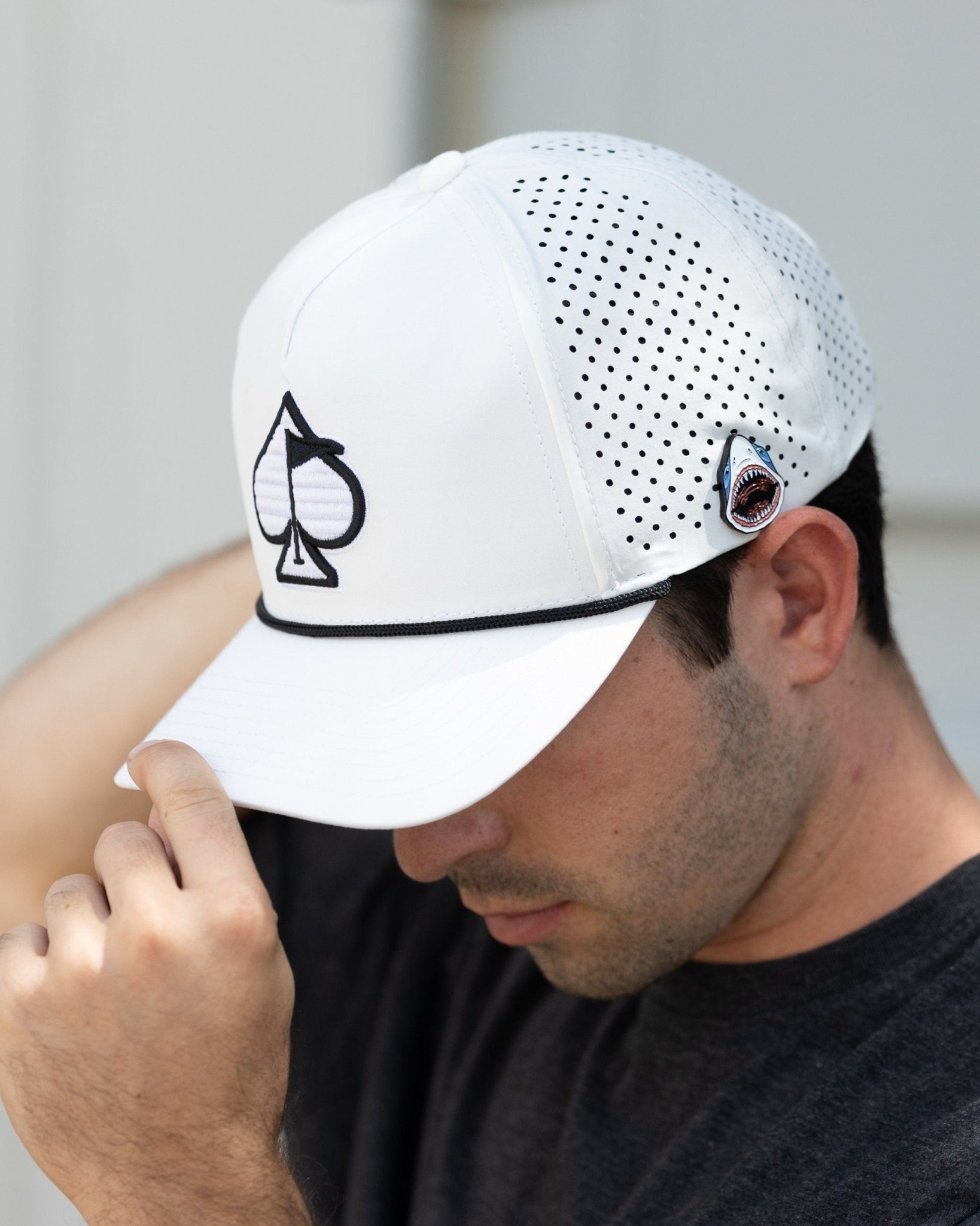 Performance Spade Hat - White - Black Girl Golf
